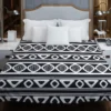 Black and White Aztec African Pattern Duvet Cover