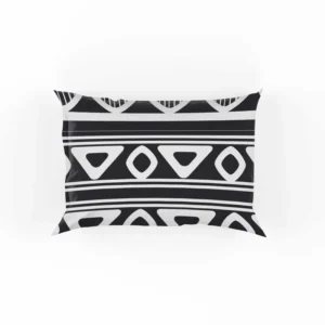 Black and White Aztec African Pattern Pillow Case