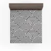 Black and White Geometric Shapes Pattern Fitted Sheet