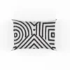 Black and White Geometric Shapes Pattern Pillow Case