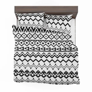 Black n White Aztec Pattern Bedding Set 1