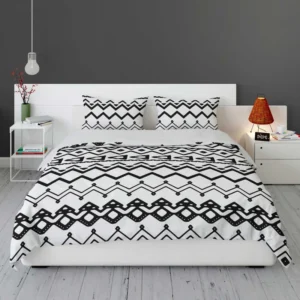 Black n White Aztec Pattern Bedding Set 2