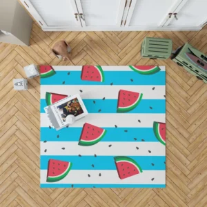 Blacktail Mountain Watermelon Painting Rug