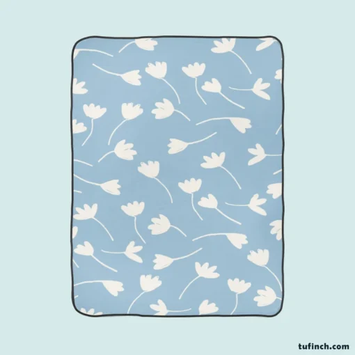 Bloomed Jasmine Buds Fleece Blanket 1