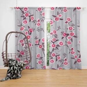 Blooming Dianthus Flower Curtain