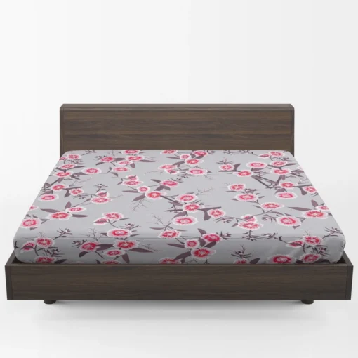 Blooming Dianthus Flower Fitted Sheet 1