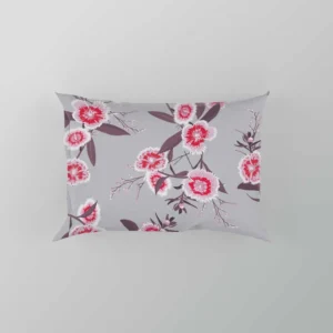 Blooming Dianthus Flower Pillow Case