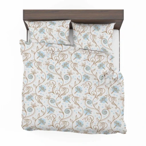 Blossom Pink Mini Flowers Vine Pattern Bedding Set 2