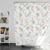 Blossom Pink Mini Flowers Vine Pattern Shower Curtain