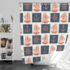 Blue Anchor Pattern Shower Curtain