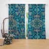 Blue And Gold Italian Pattern Curtain