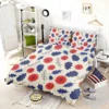 Blue And Red Floral Pattern Bedding Set