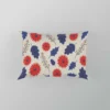 Blue And Red Floral Pattern Pillow Case