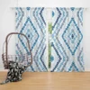 Blue And White Marine Batik Curtain