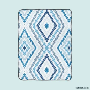 Blue And White Marine Batik Fleece Blanket 1