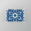 Blue Azulejo Pattern On White Background Pillow Case