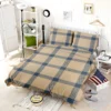 Blue Beige Tartan Plaid Bedding Set