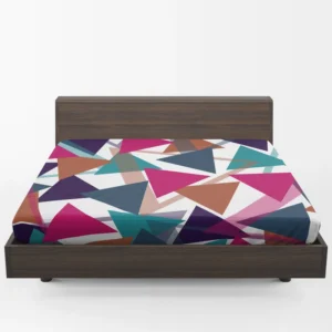 Blue Brown Diamond Triangle Fitted Sheet 1