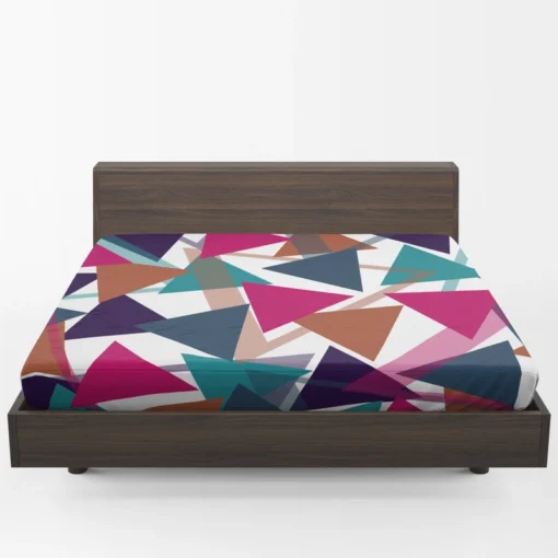 Blue Brown Diamond Triangle Fitted Sheet 1