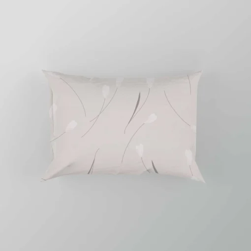 Blue Chalk Floral Minimalist Pillow Case