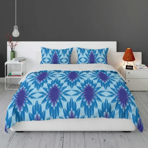 Blue Cornflower Pattern Bedding Set 1