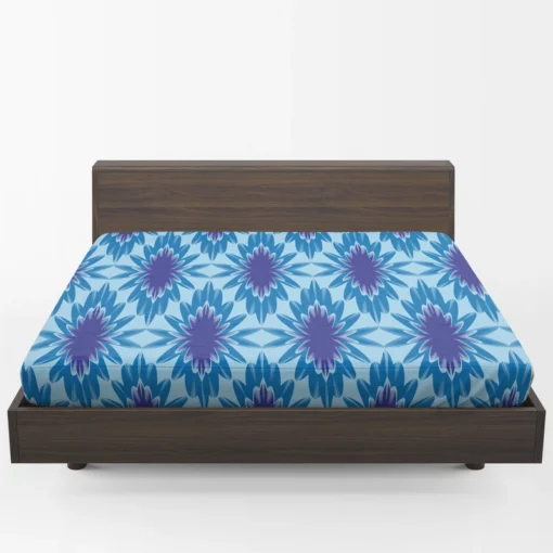 Blue Cornflower Pattern Fitted Sheet 1