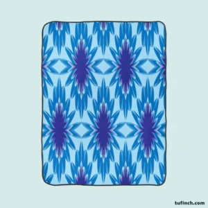 Blue Cornflower Pattern Fleece Blanket 1