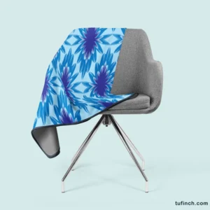 Blue Cornflower Pattern Fleece Blanket 2