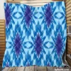 Blue Cornflower Pattern Quilt Blanket