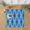 Blue Cornflower Pattern Rug