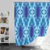 Blue Cornflower Pattern Shower Curtain