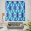 Blue Cornflower Pattern Wall Tapestry