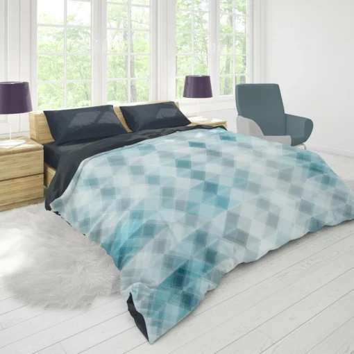 Blue Crystal Triangle Duvet Cover 1