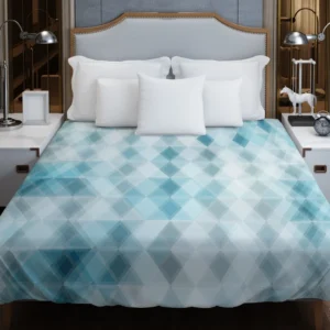 Blue Crystal Triangle Duvet Cover