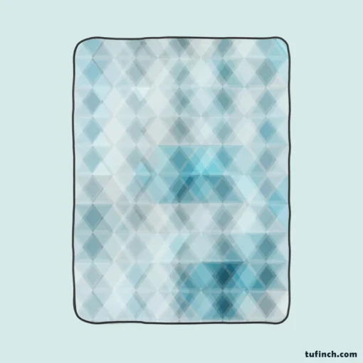 Blue Crystal Triangle Fleece Blanket 1