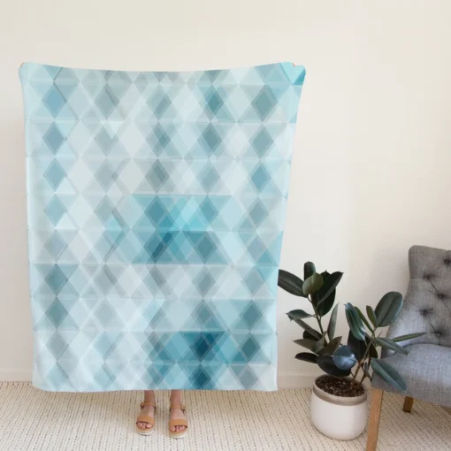 Blue Crystal Triangle Fleece Blanket