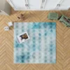 Blue Crystal Triangle Rug