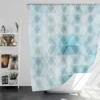 Blue Crystal Triangle Shower Curtain