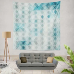 Blue Crystal Triangle Wall Tapestry