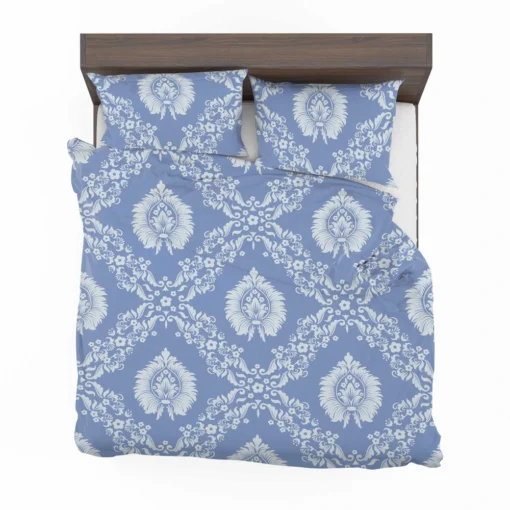 Blue Damask Texture Bedding Set 2