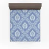 Blue Damask Texture Fitted Sheet