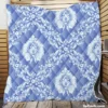 Blue Damask Texture Quilt Blanket