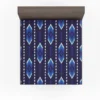 Blue Ethnic Ikat Art Fitted Sheet