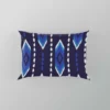 Blue Ethnic Ikat Art Pillow Case