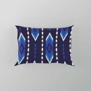 Blue Ethnic Ikat Art Pillow Case