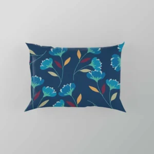 Blue Floral Design Pillow Case