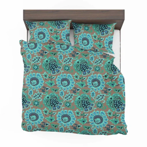 Blue Floral Ethnic Pattern Bedding Set 2