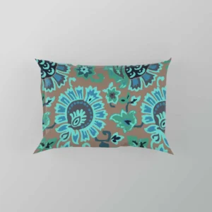 Blue Floral Ethnic Pattern Pillow Case