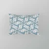 Blue Floral Leaf Toile Pillow Case