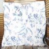 Blue Floreana Toile Pattern Quilt Blanket